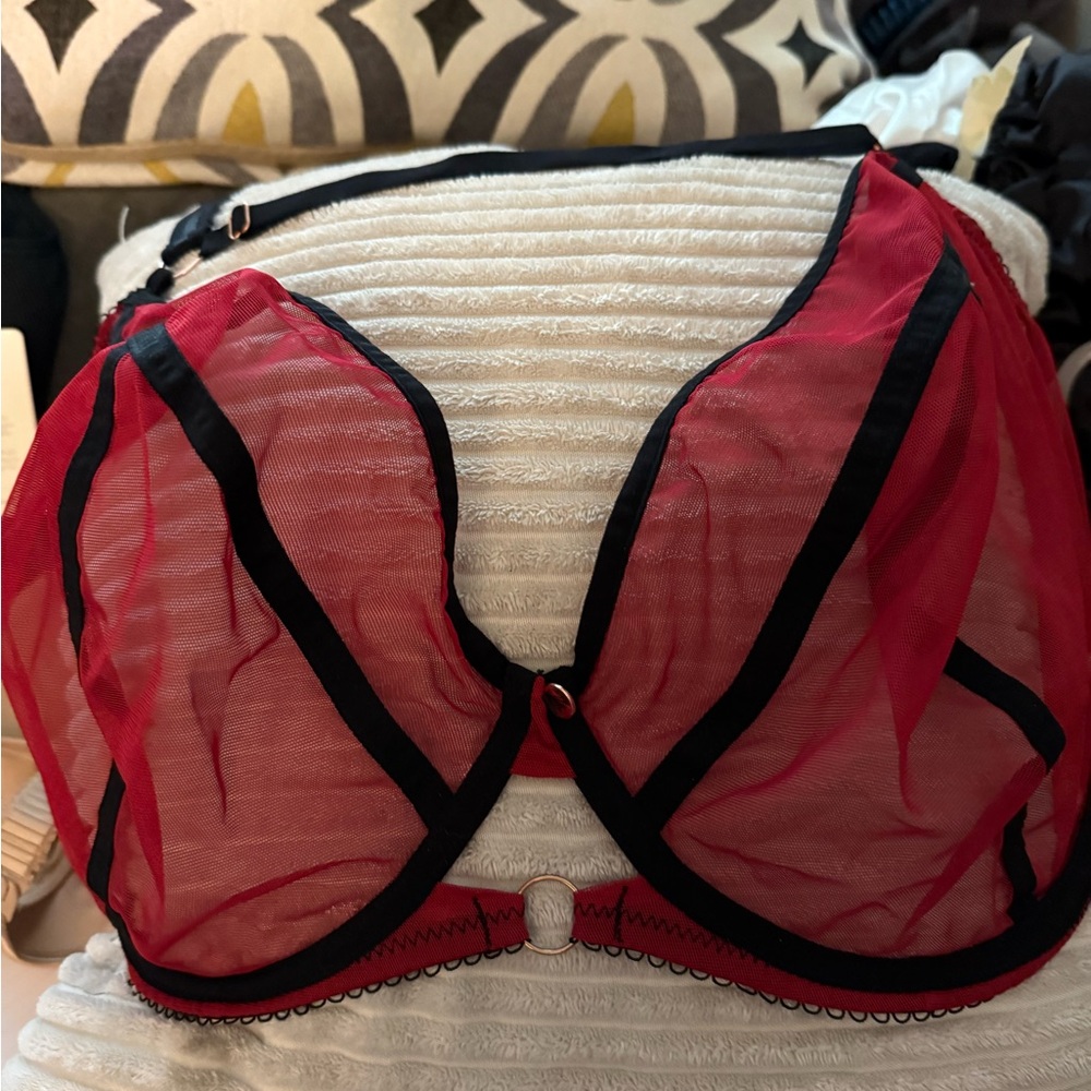 Scantily by Curvy Kate Red and Black Women's Bra